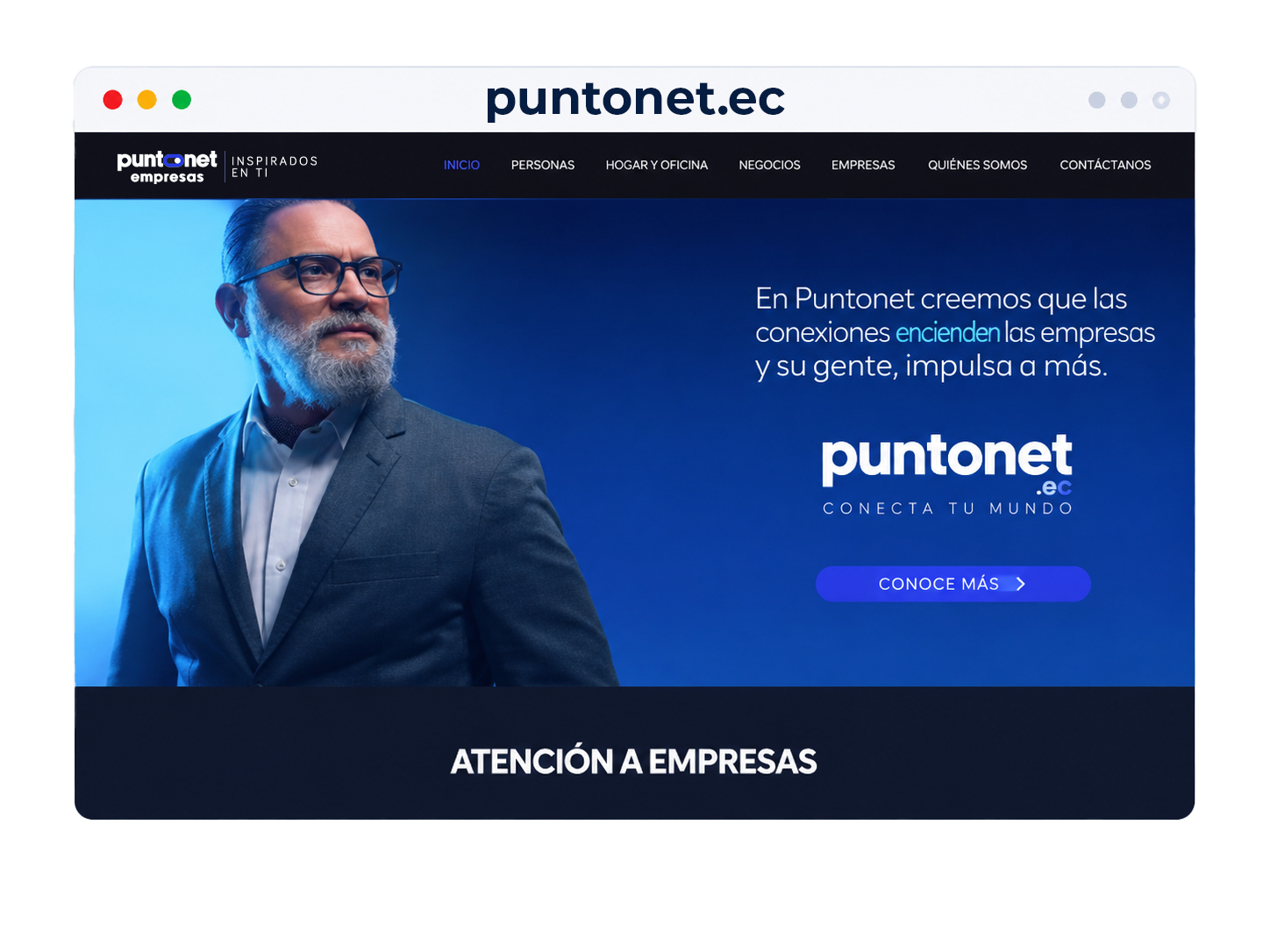 Ejemplo de sitio con dominio .ec
